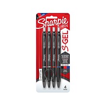 Sharpie S-Gel Retractable Gel Pen, Fine Point, Assorted Ink, 4/Pack (2116199)