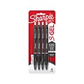 Sharpie S-Gel Retractable Gel Pen, Medium Point, Black Ink, 4/Pack (2096134)