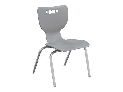 MooreCo Hierarchy 4-Leg Plastic School Chair, Gray (53316-1-GREY-NA-CH)