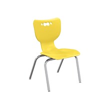 MooreCo Hierarchy 4-Leg Plastic School Chair, Yellow (53316-1-YELLOW-NA-CH)