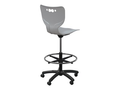 MooreCo Hierarchy 5-Star Plastic School Chair, Cool Gray (53512-GREY-NA-HC)
