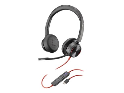 Poly Blackwire 8225 Wired Noise Canceling Stereo On Ear Phone & Computer Headset, USB-C, MT Certifie