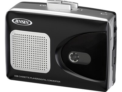 Jensen SCR-90 Stereo USB Cassette Player, Black (SCR-90)