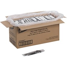 Dixie Individually Wrapped Polystyrene Cutlery Set, Heavy-Weight, Black, 250/Carton (CH56NC7)
