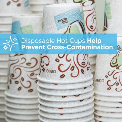 Dixie PerfecTouch Insulated Paper Hot Cups, 12 oz., Coffee Haze, 50/Pack (5342CD)