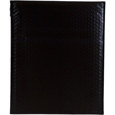 Jam Paper Bubble Padded Mailers with Peel and Seal Closure, 10 x 13, Black Matte, 12/Pack (V014011