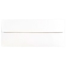 JAM PAPER 3 7/8 x 8 1/8 Foil Lined Invitation Envelopes, White with Silver Foil, 50/Pack (352231723I