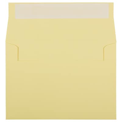 JAM PAPER A9 Colored Invitation Envelopes with Peel & Seal Closure, 5 3/4 x 8 3/4, Canary Yellow, Bu