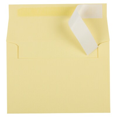 JAM PAPER A9 Colored Invitation Envelopes with Peel & Seal Closure, 5 3/4 x 8 3/4, Canary Yellow, Bu