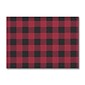 Custom 7" x 5" Merry Wishes Plaid Holiday Photo Card, White Smooth 115#, 25/Pack