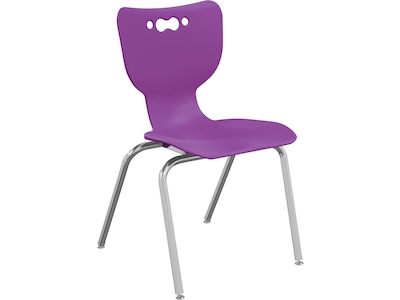 MooreCo Hierarchy 4-Leg Plastic School Chair, Purple (53318-1-PURPLE-NA-CH)