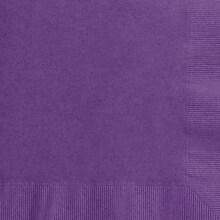 Custom 4-3/4 Square Violet Beverage Napkin, 3-Ply Tissue, 100/Pack
