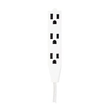 GoGreen Power 8 Extension Cord, 3-Outlet, 16 AWG, White (GG-19608)