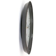 ALBA Silent Wall Clock with Quartz Mechanism, Black, 15 (HORISSIMON)