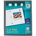 Avery Lay Flat 3-Prong Report Cover, Letter Size, Gray (47781)