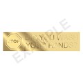 Custom Metal Engraved Mountable Plate, Gold or Silver, 2 x 8