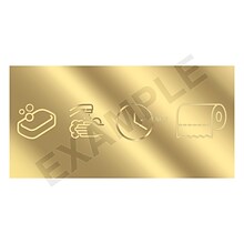 Custom Metal Engraved Mountable Plate, Gold or Silver, 4 x 8