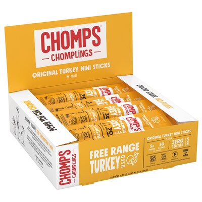 Chomps Chomplings Original Turkey Meat Stick, 24/Box (ZHO00482)