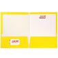 JAM Paper Laminated 2-Pocket Glossy Presentation Folders, Multicolored, Assorted Colors, 6/Pack (385GASSRTD)