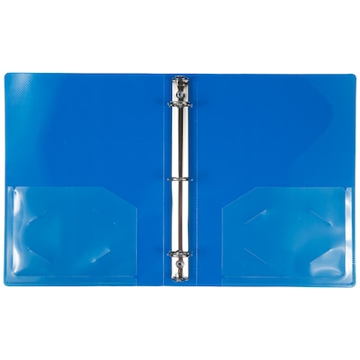 JAM Paper Plastic Mini 1 3-Ring Binder, Blue (751TM1BU)