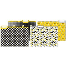 JAM Paper Snoopy File Folders, 4-Tabs, Letter Size, Assorted, 4/Pack (JIGCOCF866409)