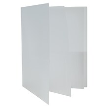 JAM Paper 6-Pocket Heavy Duty Plastic Folders, Clear, 2/Pack (389MP6cl)