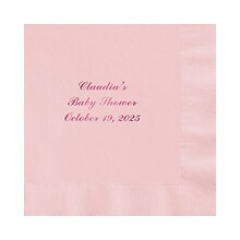 Custom 6-1/2 Square Blush Luncheon Napkin, 3-Ply Tissue, 100/Pack