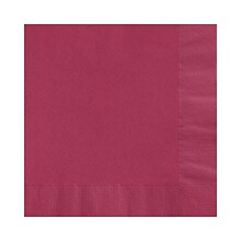 Custom 6-1/2 Square Magenta Luncheon Napkin, 3-Ply Tissue, 100/Pack