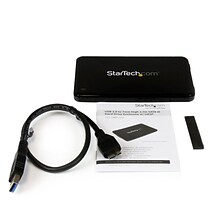 Startech Slim 2.5 SATA Hard Drive Enclosure, USB 3.0, Black (S2510BPU337)