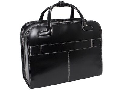 McKleinUSA Berkeley W Series Leather Rolling Briefcase, Black (97045)