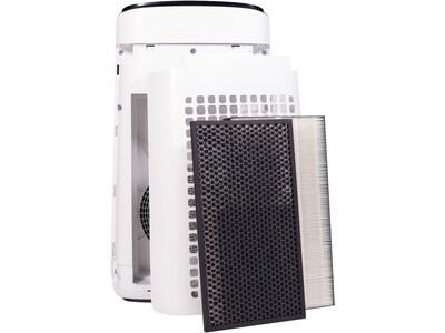 Sharp Plasmacluster True HEPA Console Air Purifier, 3-Speed, White/Black (FX-J80UW)