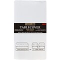 JAM PAPER Rectangular Paper Table Cover with Plastic Lining, 54 x 108, White (291323330)