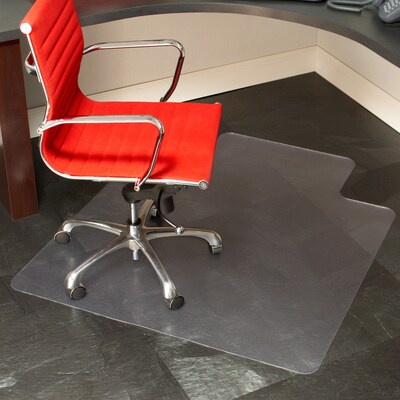 ES Robbins Natural Origins Hard Floor Chair Mat with Lip, 45 x 53, Clear (ESR143012)