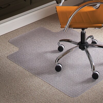 ES Robbins Natural Origins Carpet Chair Mat with Lip, 36" x 48'', Medium-Pile, Clear (ESR141032)