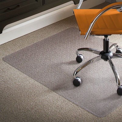 ES Robbins Natural Origins Carpet Chair Mat, 46" x 60'', Medium-Pile, Clear (ESR141052)