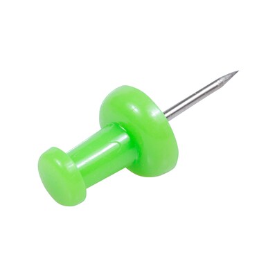 JAM Paper Push Pins, Lime Green, 100/Pack (522416893)