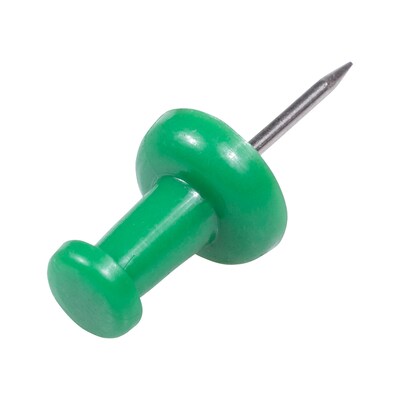 JAM Paper Push Pins, Green, 100/Pack (2242954)