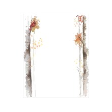 Great Papers! Fall Birch Holiday Letterhead, Multicolor, 80/Pack (2020130)