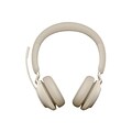 Jabra Evolve2 65 MS Stereo Wireless Noise Canceling Headset, Over-the-Head, Beige (26599-999-898)