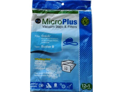 Green Klean Micro-Plus Vacuum Bag, Blue, 12/Pack (GKH-Ork Buster B-P)