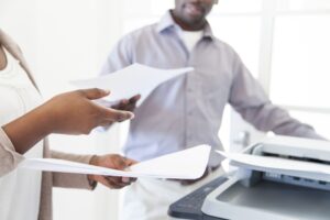 How to fix a printer paper jam in the office
