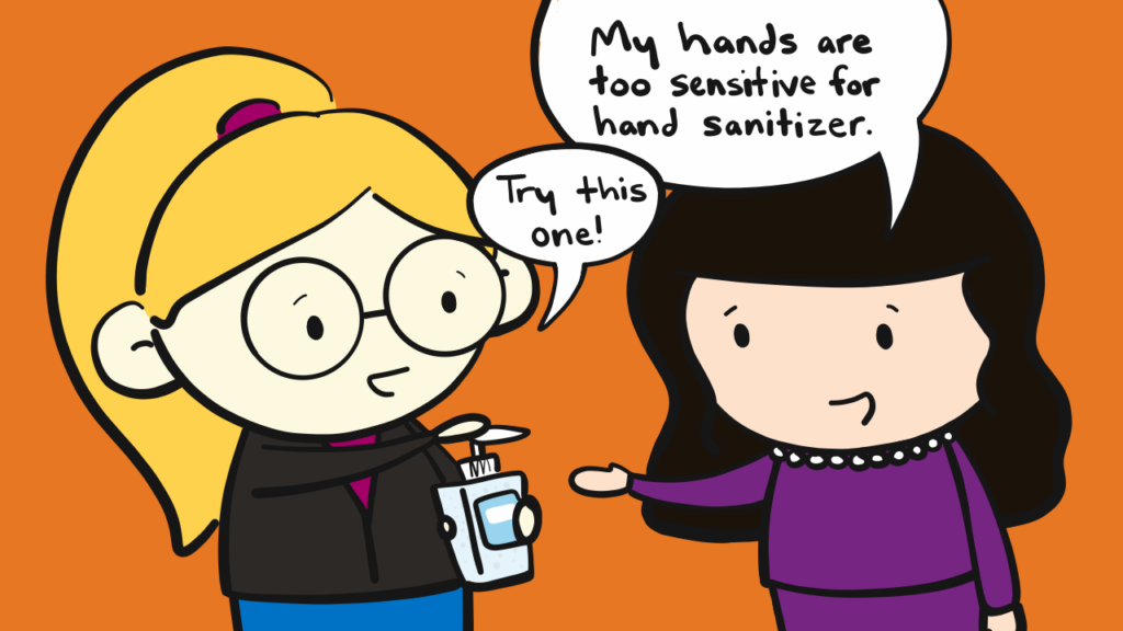 choosing hand sanitizer for the office in winter