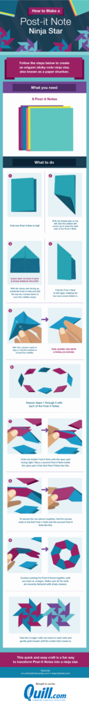 How to make a post-it note ninja star