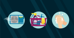 What’s the difference between antimicrobial and antibacterial cleaning supplies?