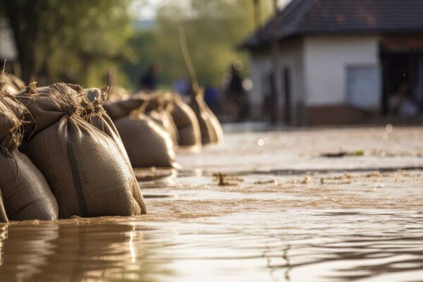 Flood outside the house