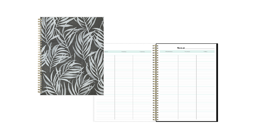 2023-2024 Blue Sky Dark Gray Academic Weekly & Monthly Lesson Planner