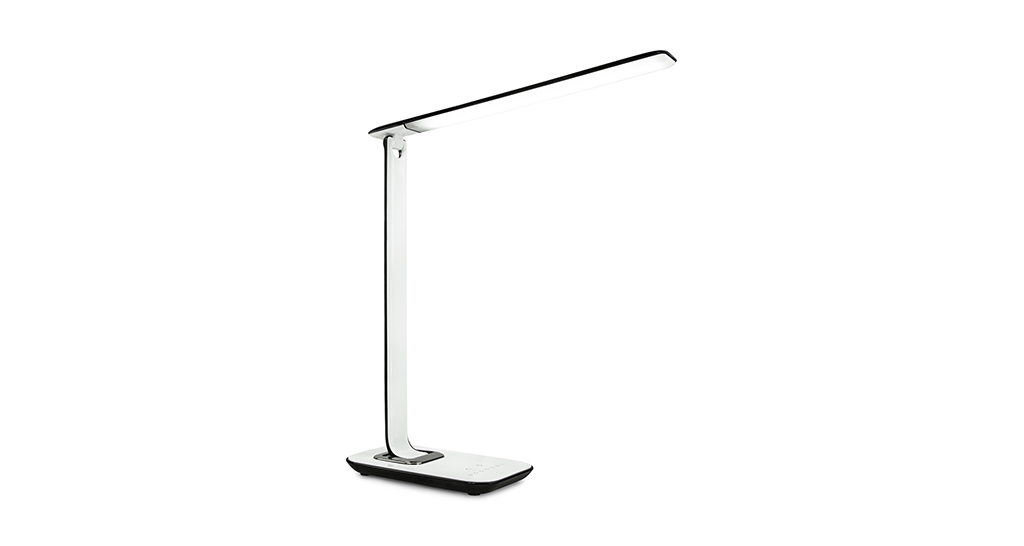 Mount-It! Turcom Dimmable LED Desk Lamp with USB Ports for Chargers