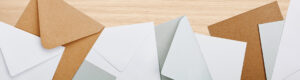 Envelopes with different colors and sizes