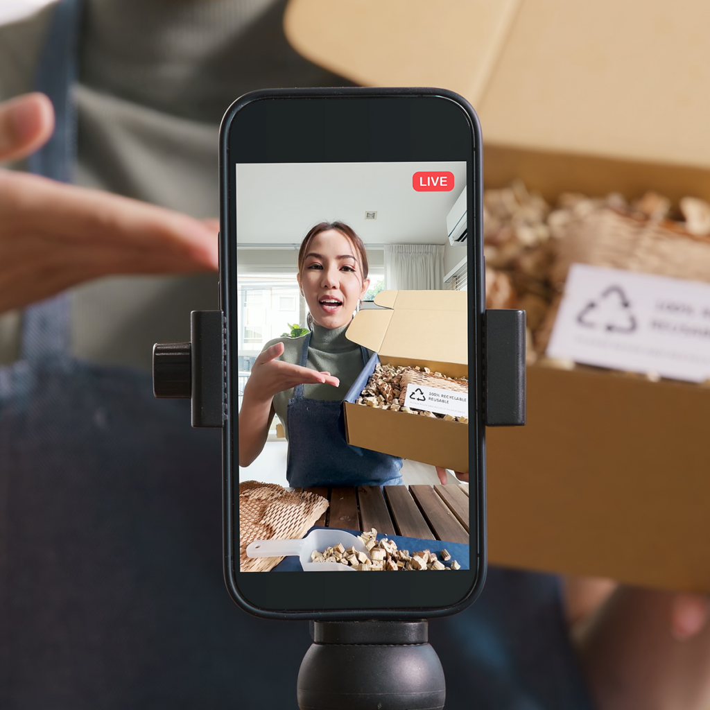 a social media video about unboxing products