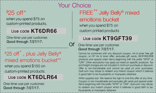$20 off* when you spend $75 on custom-printed products.